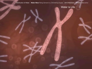 Distribution of Water   Water Wars Rising Demand vs. Diminishing Supply   2010 MiaGreen   threadcollaborative


                                                                    Water is Life
 