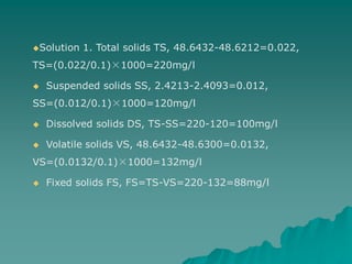 Total Solids Water wastewater treatment lecture one 1 | PDF