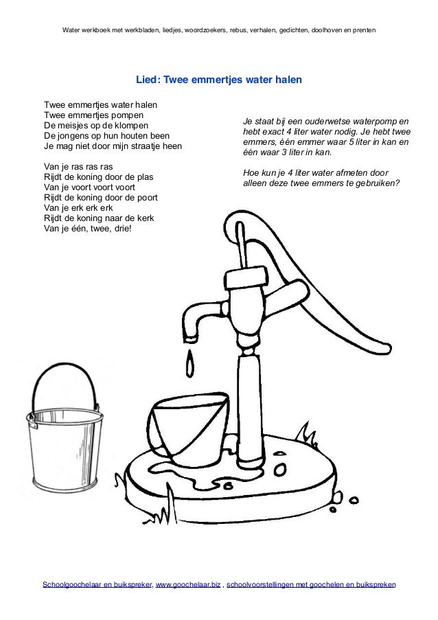 Ongebruikt Water werkboek met water thema werkbladen van schoolgoochelaar en bui… WO-59