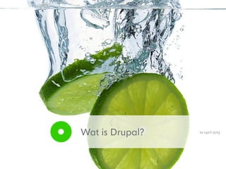 10 april 2013Wat is Drupal?
 