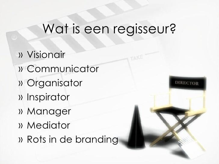 Wat is een regisseur