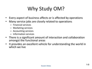 Operation Management- Introduction