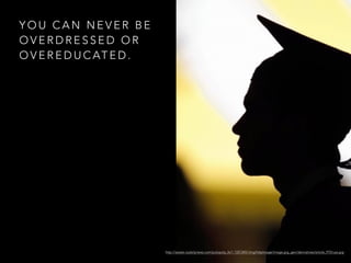 Y O U C A N N E V E R B E
O V E R D R E S S E D O R
O V E R E D U C AT E D .
http://assets.nydailynews.com/polopoly_fs/1.1331345!/img/httpImage/image.jpg_gen/derivatives/article_970/usa.jpg
 