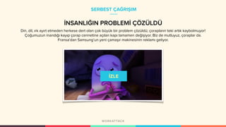 SERBEST ÇAĞRIŞIM
İNSANLIĞIN PROBLEMİ ÇÖZÜLDÜ
Din, dil, ırk ayırt etmeden herkese dert olan çok büyük bir problem çözüldü; çorapların teki artık kaybolmuyor!
Çoğumuzun inandığı kayıp çorap cennetine açılan kapı tamamen değişiyor. Biz de mutluyuz, çoraplar da.
Fransa’dan Samsung’un yeni çamaşır makinesinin reklamı geliyor.
 
