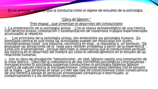 Watson teoria conductista | PPTX