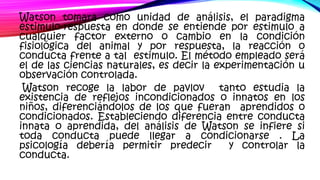 Watson teoria conductista | PPTX