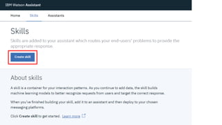 Watson Assistant Examples Watson assistant Tutorial | PDF