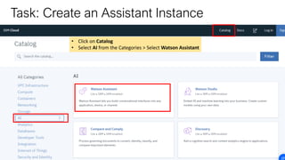 Watson Assistant Examples Watson assistant Tutorial | PDF