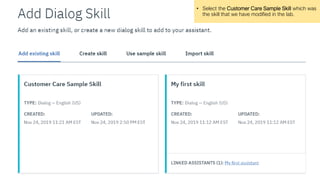 Watson Assistant Examples Watson assistant Tutorial | PDF