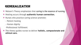 Watson-Theory-of-Human-caring nursing theory | PPTX