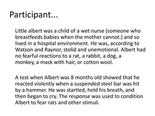 To see what effect will time have on the fear response.