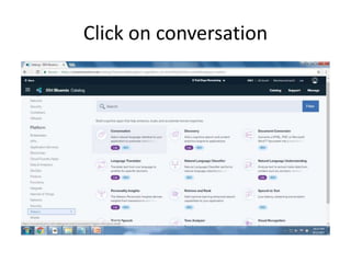 Click on conversation
 