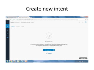 Create new intent
 