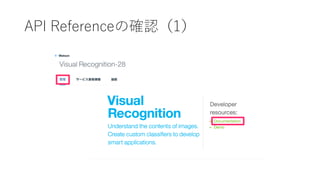 API Referenceの確認（1）
 
