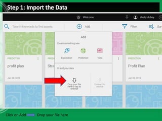 Click on Add Drop your file here
 