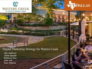 Digital Marketing Strategy for Watters Creek
11
 