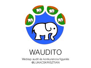 WAUDITO 
Weblap audit és konkurencia figyelés 
@LUKACSKRISZTIAN 
 