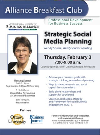 Strategic Social Media Planning - Waukesha County Business Alliance