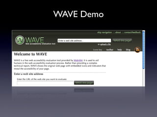 Web Accessibility Evaluation with WAVE | PDF