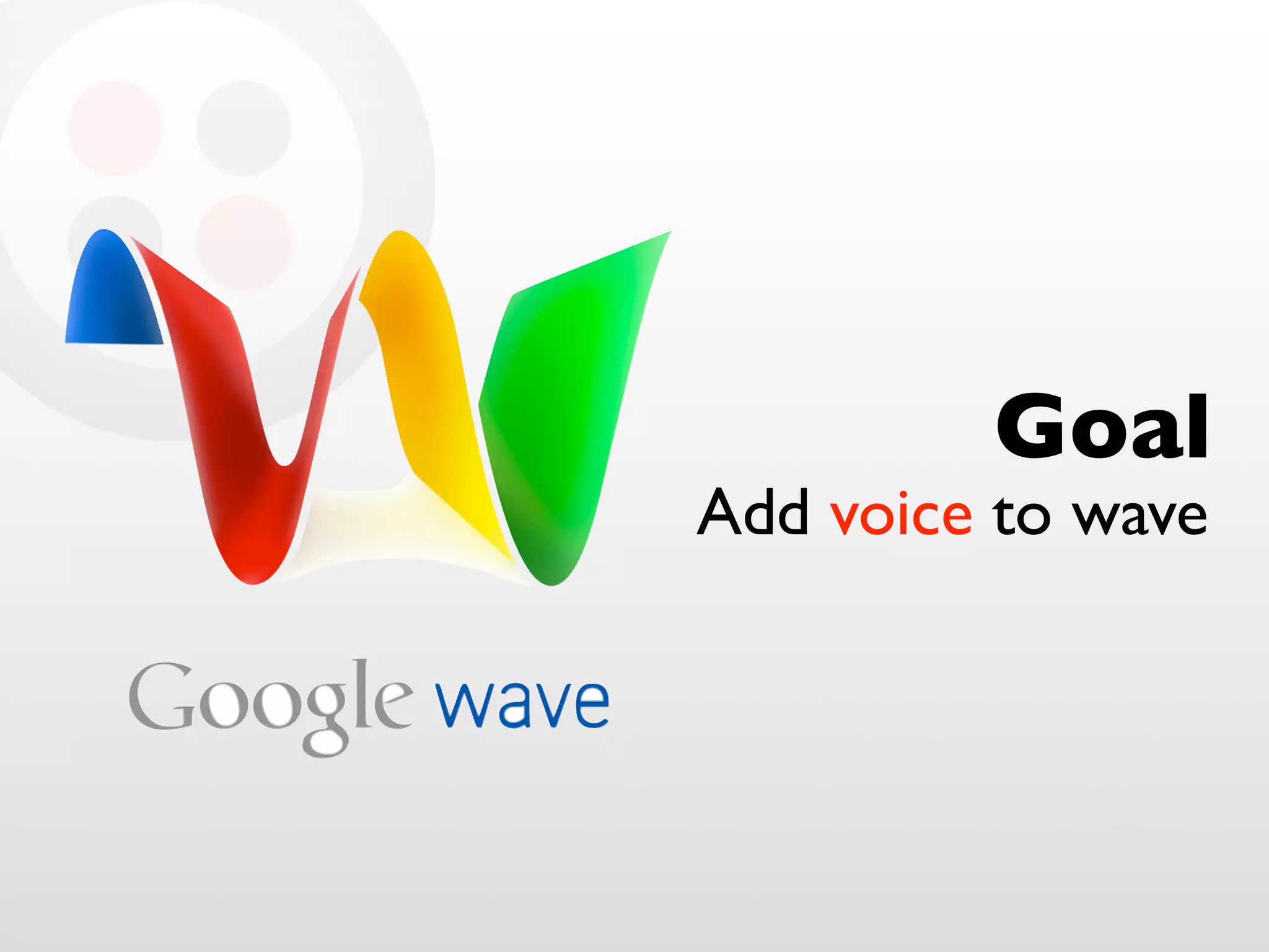 Goal
Add voice to wave
