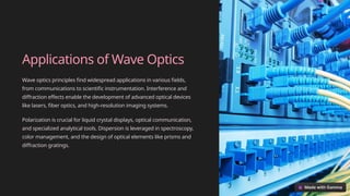 Wave-Optics ydtrdrdcrctfftftvtcrfrccrcce | PPTX