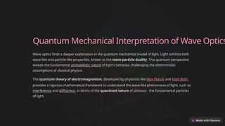 Wave-Optics ydtrdrdcrctfftftvtcrfrccrcce | PPTX