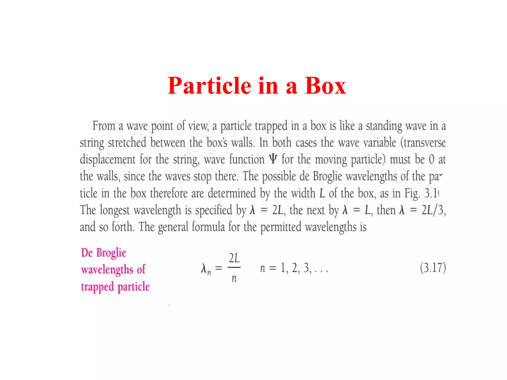 Particle in a Box
 