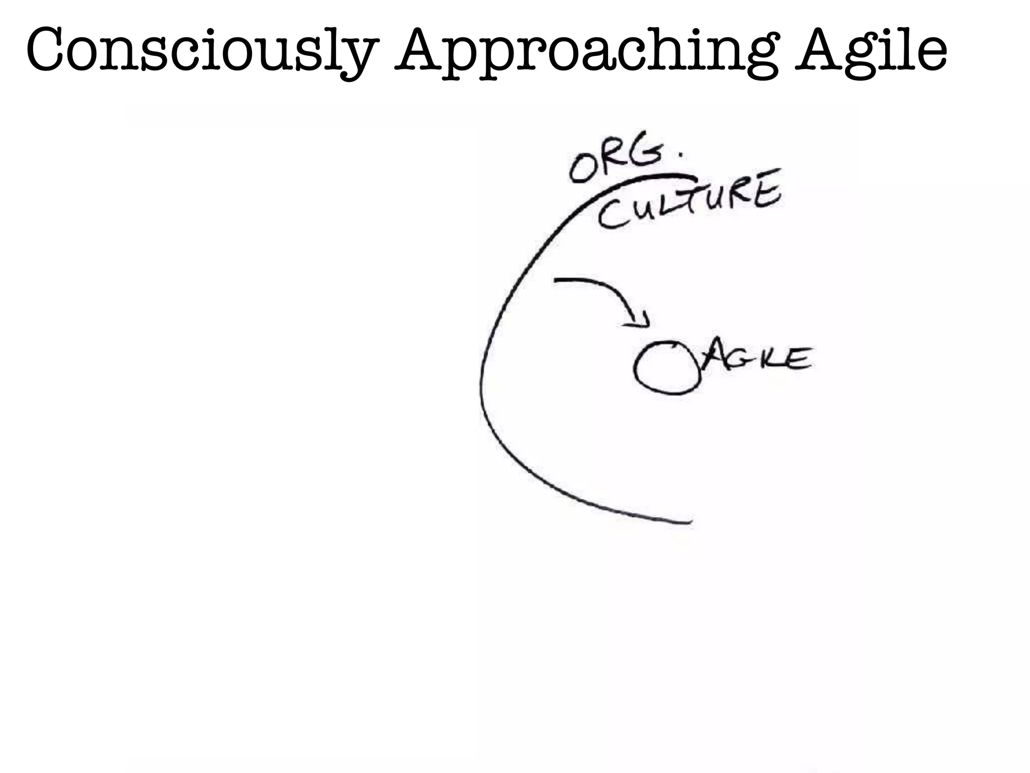 Consciously Approaching Agile
 