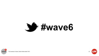 #wave6

The business of social | Social media tracker 2012            8
 