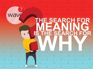 THE SEARCH FOR

MEANING
IS THE SEARCH FOR

WHY

 