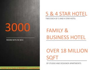5 & 4 STAR HOTEL
                                                     TWO EACH OF 5 AND 4 STAR HOTEL




    3000         ...