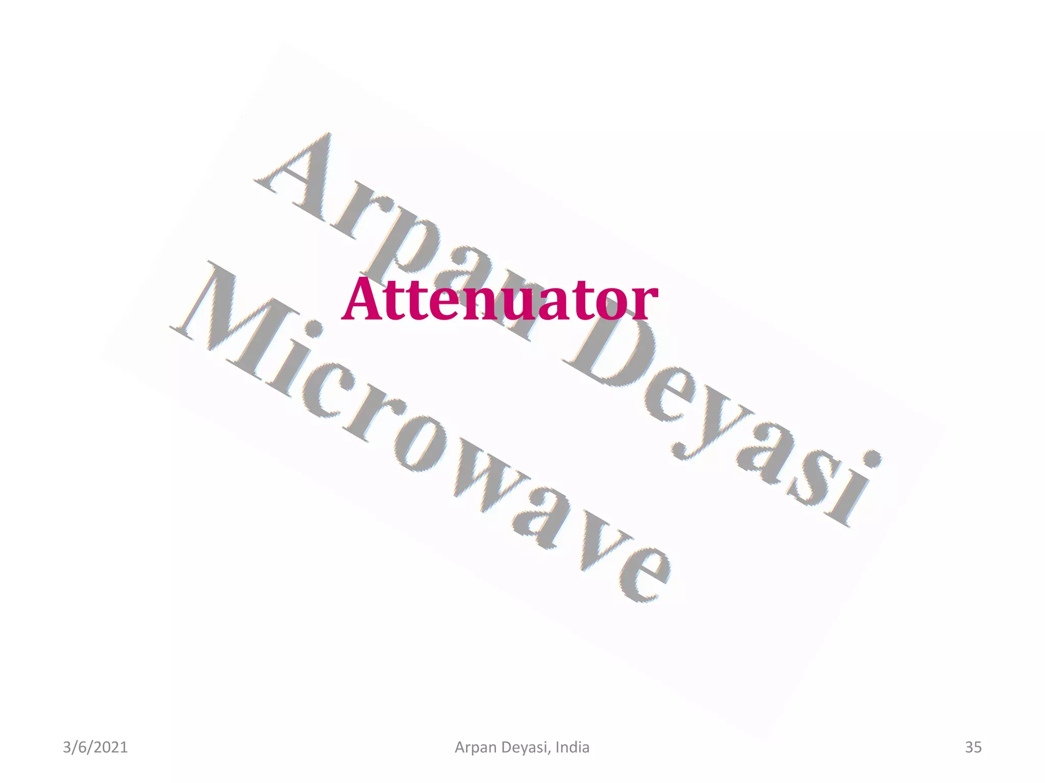 3/6/2021 Arpan Deyasi, India 35
Attenuator
 