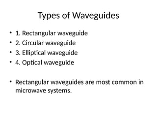Comprehensive Overview of Waveguide Theory and Electromagnetic Modes in ...
