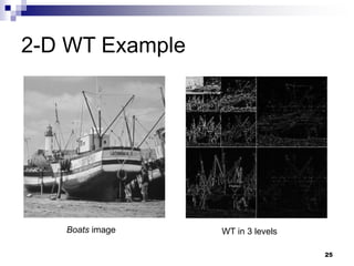 25
2-D WT Example
Boats image WT in 3 levels
 