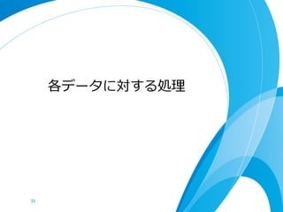 各データに対する処理理




35	
 