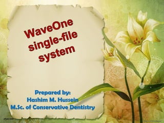 Prepared by:
Hashim M. Hussein
M.Sc. of Conservative Dentistry
 