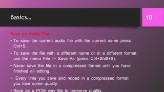 Tutorial for Wavepad | PPTX