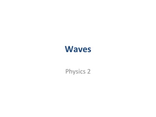 Waves
Physics 2
 
