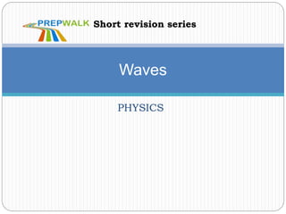 PHYSICS
Waves
Short revision series
 