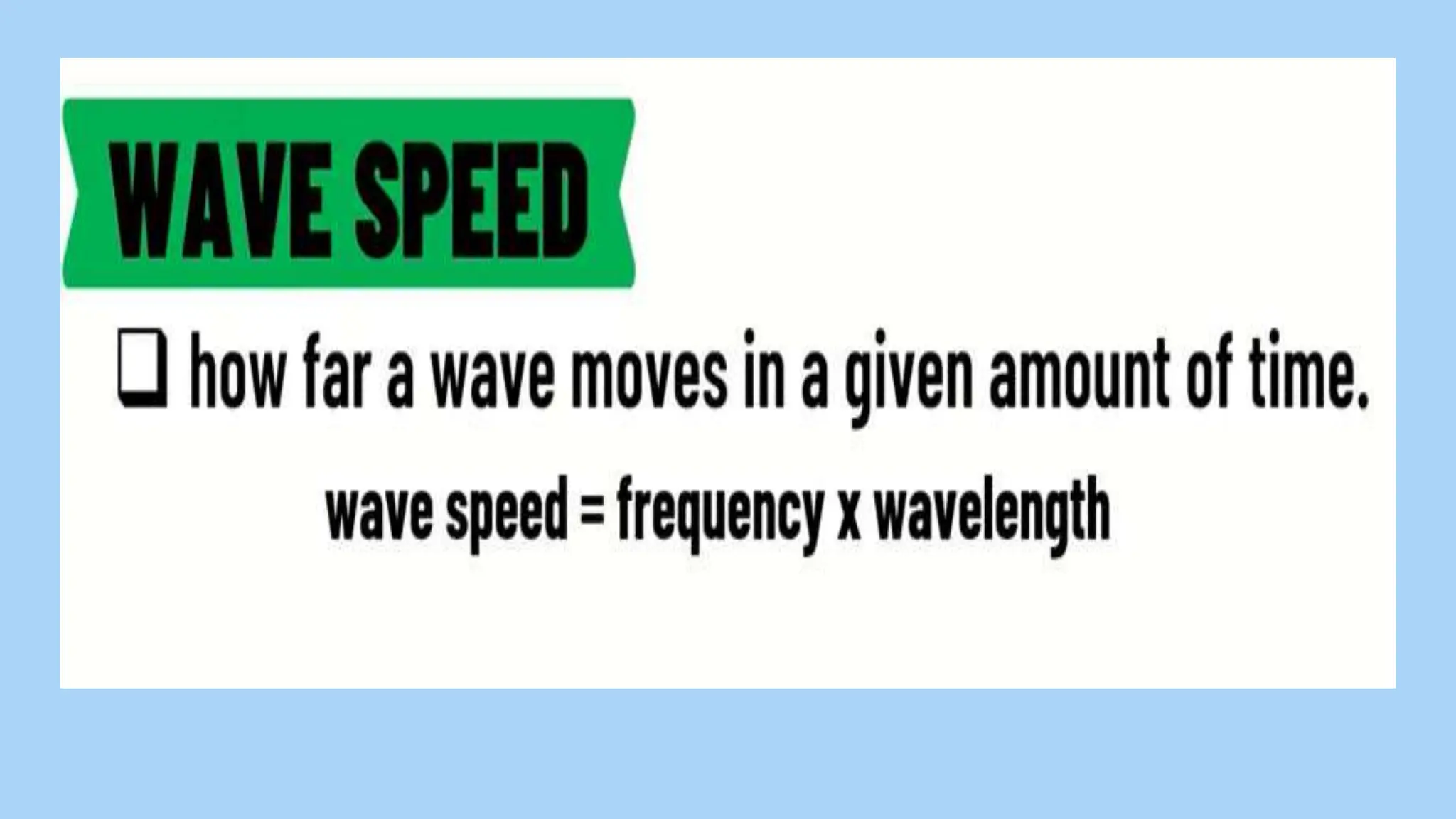 Waves and Its Parts, Characteristics and structure.