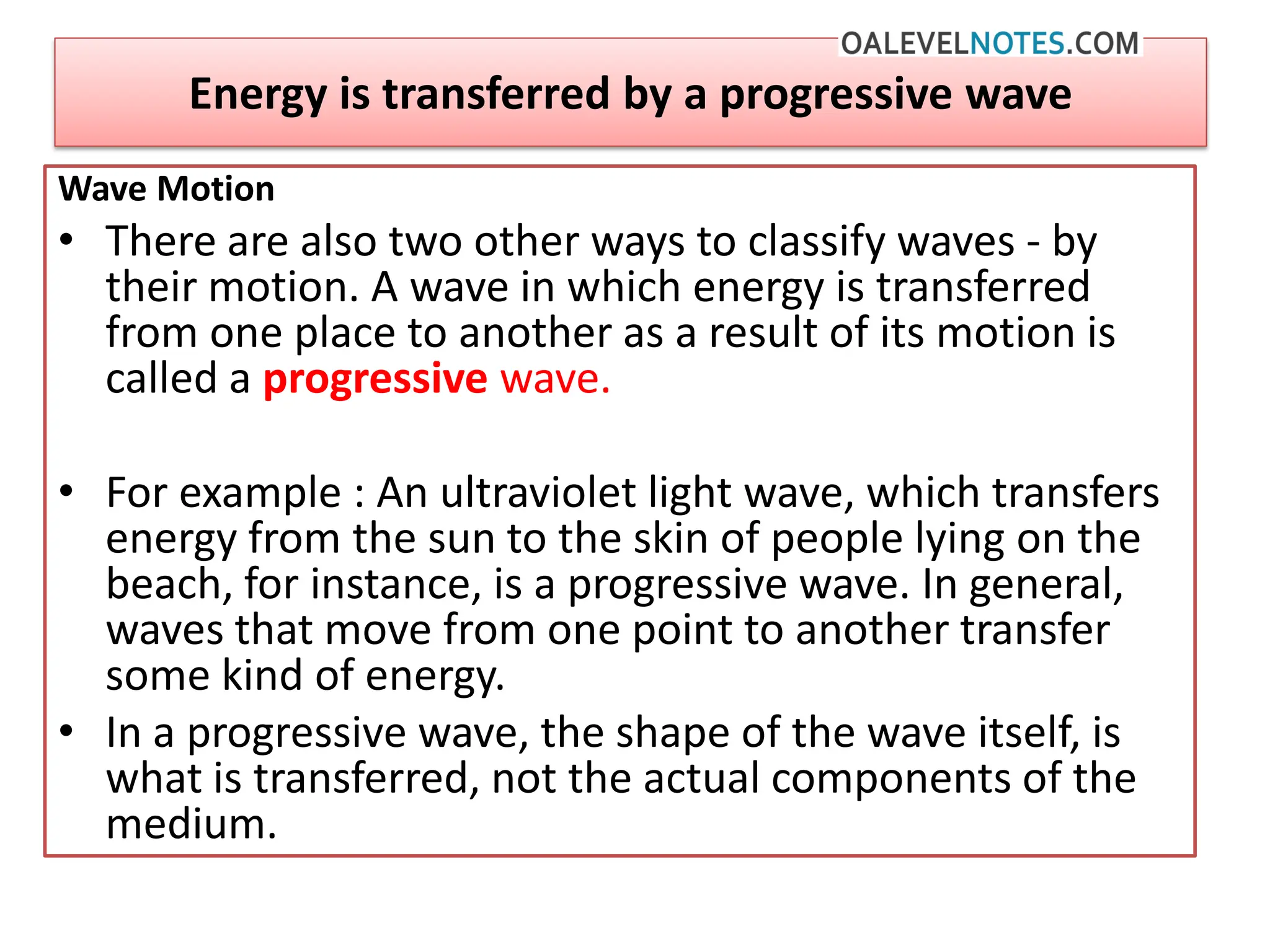 Wave Transfer Example Improve your knowledge in knowing about waves | PDF