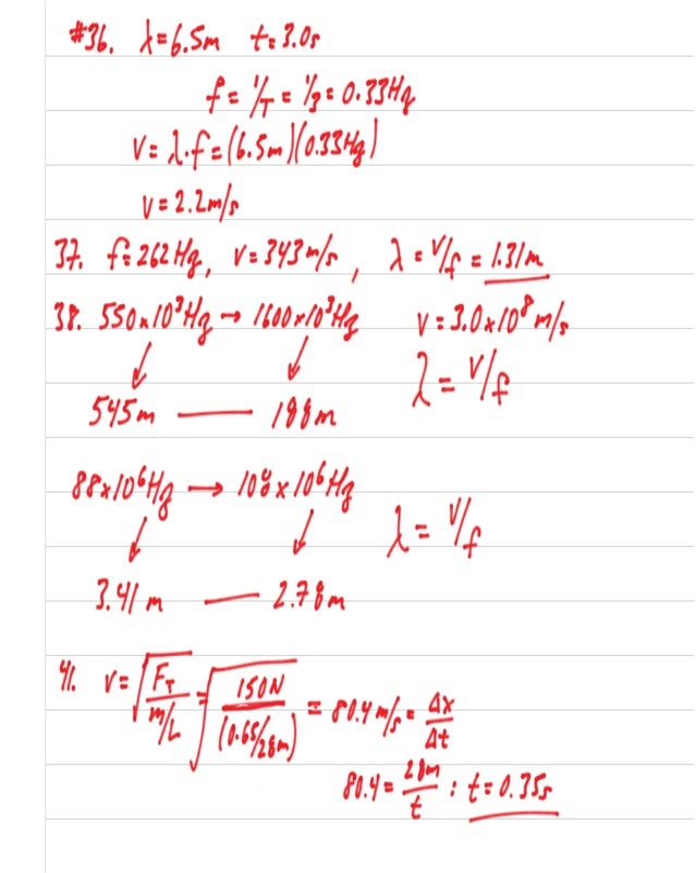 Homework waves picture