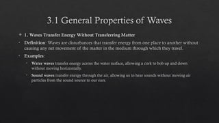 Wave Transfer Example Waves, Light and Sound Presentation IGCSE | PPTX