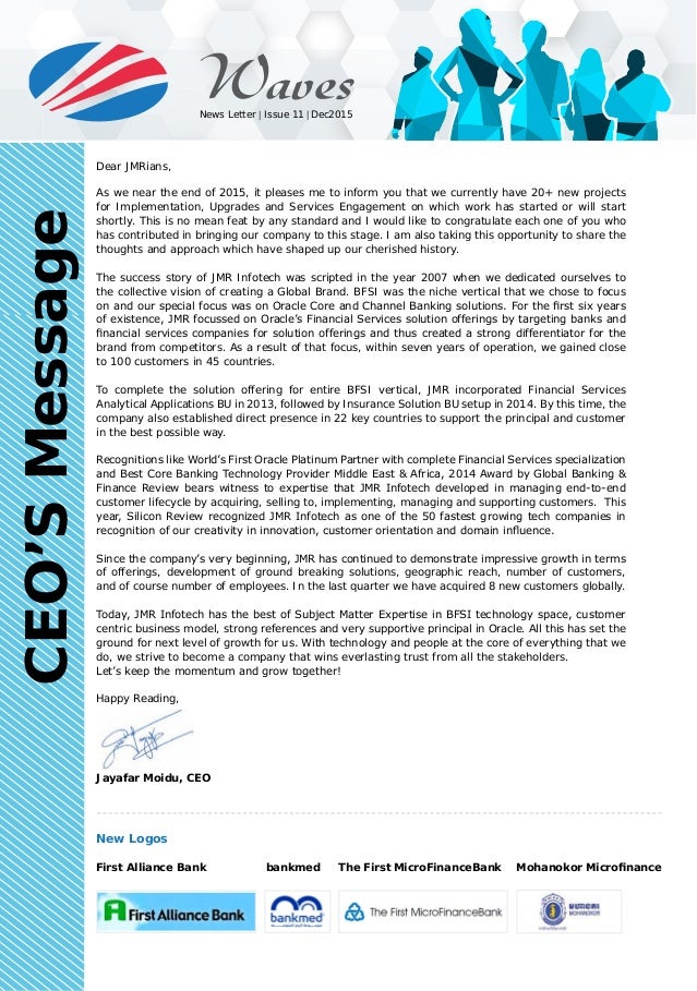 Jmr Infotech Has Published The 11th Issue Of Newsletter For 2015