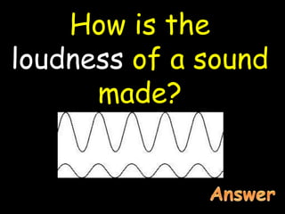 How is the
loudness of a sound
made?
 