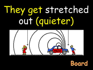 They get stretched
out (quieter)
 