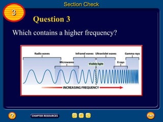 Section Check
3
Question 3
Which contains a higher frequency?
 