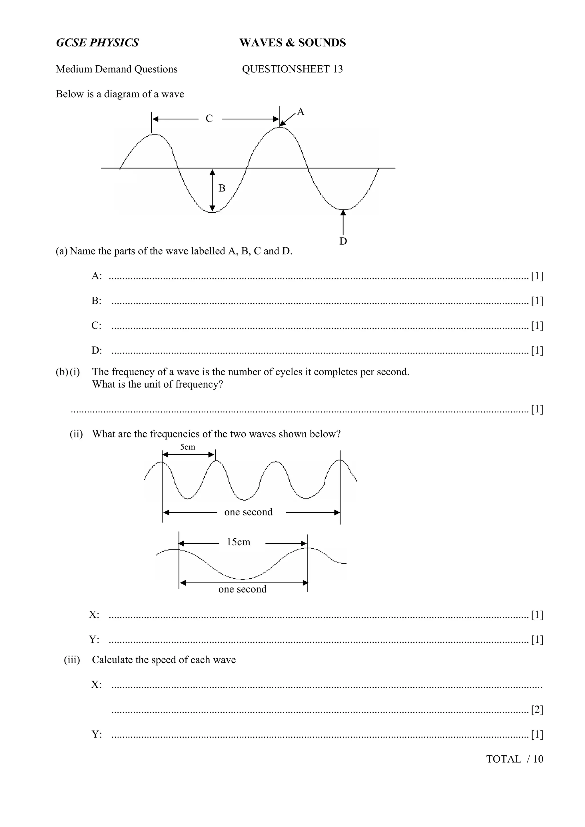Waves questions | PDF