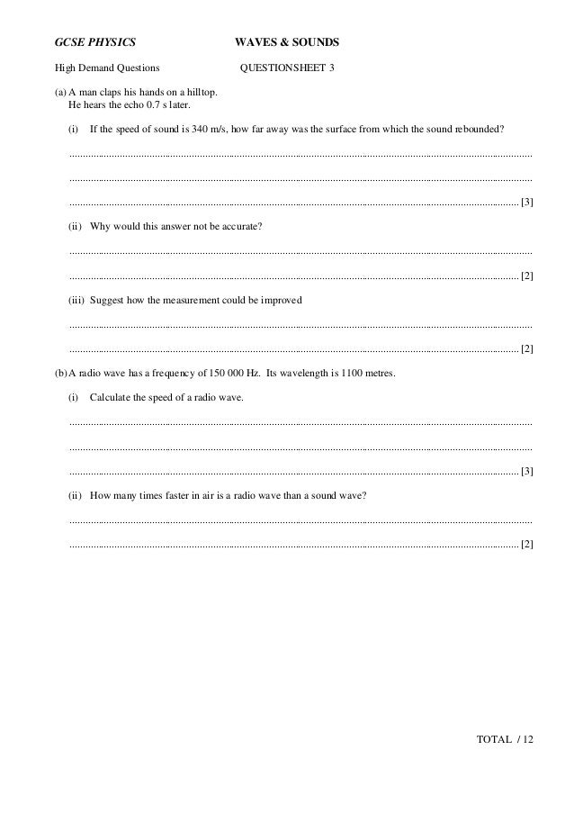 Sound Waves Questions And Answers