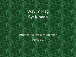 Wavin’ Flag
     By: K’naan


Project By: Drew Meininger
          Period 1
 